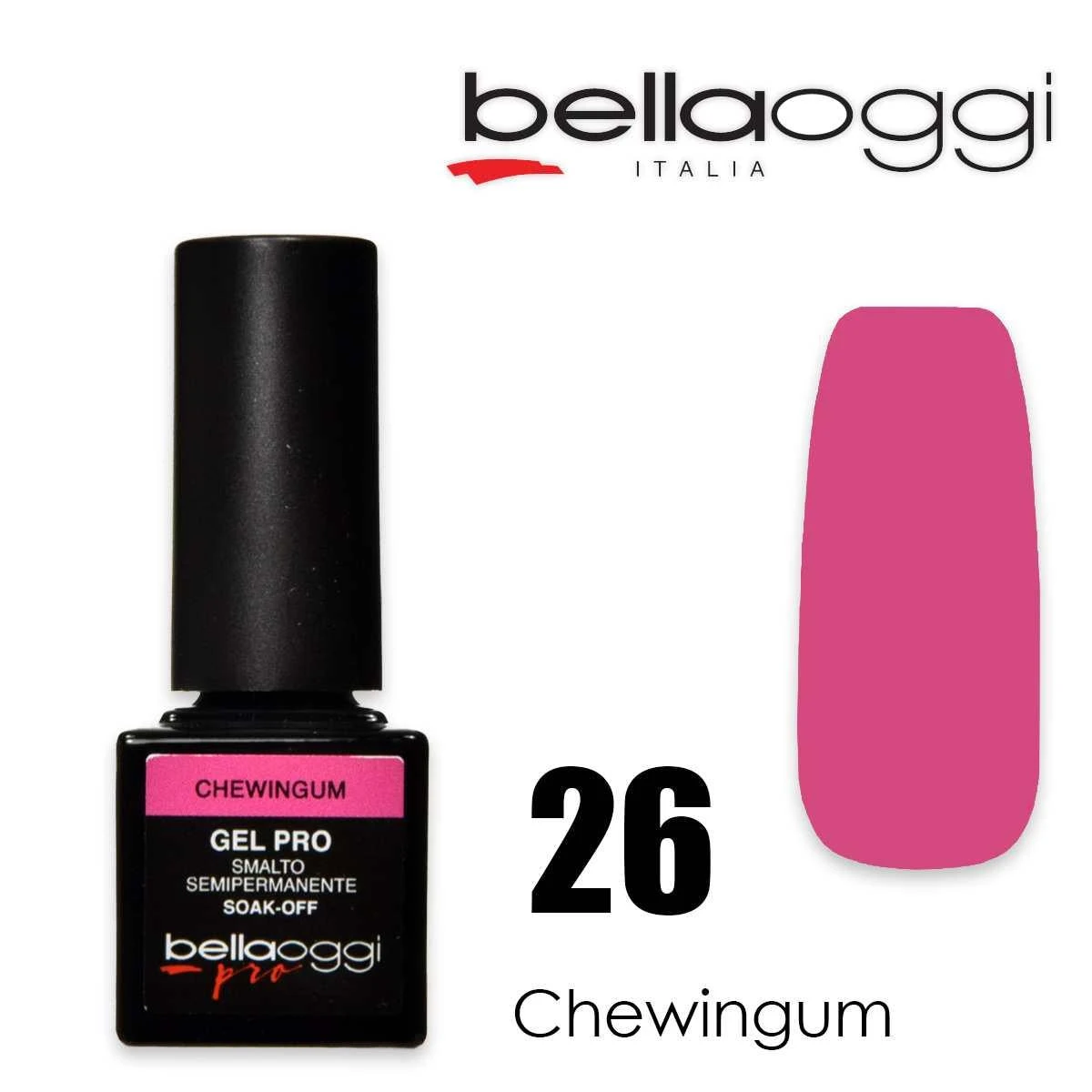 Bella Oggi Gel Pro Semipermanente 26 Chewingum 1 Bella Oggi Gel Pro Semipermanente 26 Chewingum