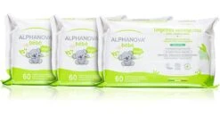 Alphanova Baby Salviette Detergenti Senza Profumo Confezione Da 3 X 60 Salviette Confezione Da 3