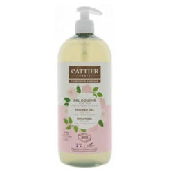 Cattier Gel Douche Aloe Vera Rose Pivoine Bio 1L