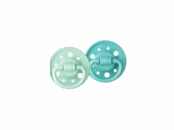 Dodie Set Di 2 Lecca-lecca Rotondi Gomma Naturale 6-36 Mesi Verde/Verde Pastello