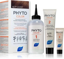 Phyto Color Colorazione Permanente Arricchita Con Pigmenti Vegetali 6.77 Marrone Chiaro Cappuccino