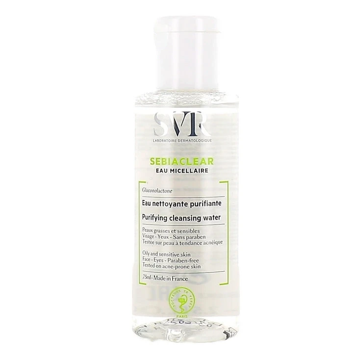 SVR SEBIACLEAR EAU MICELLAIRE - Detergente Detergente, Purificante 75ml 1 SVR SEBIACLEAR EAU MICELLAIRE - Detergente Detergente, Purificante 75ml